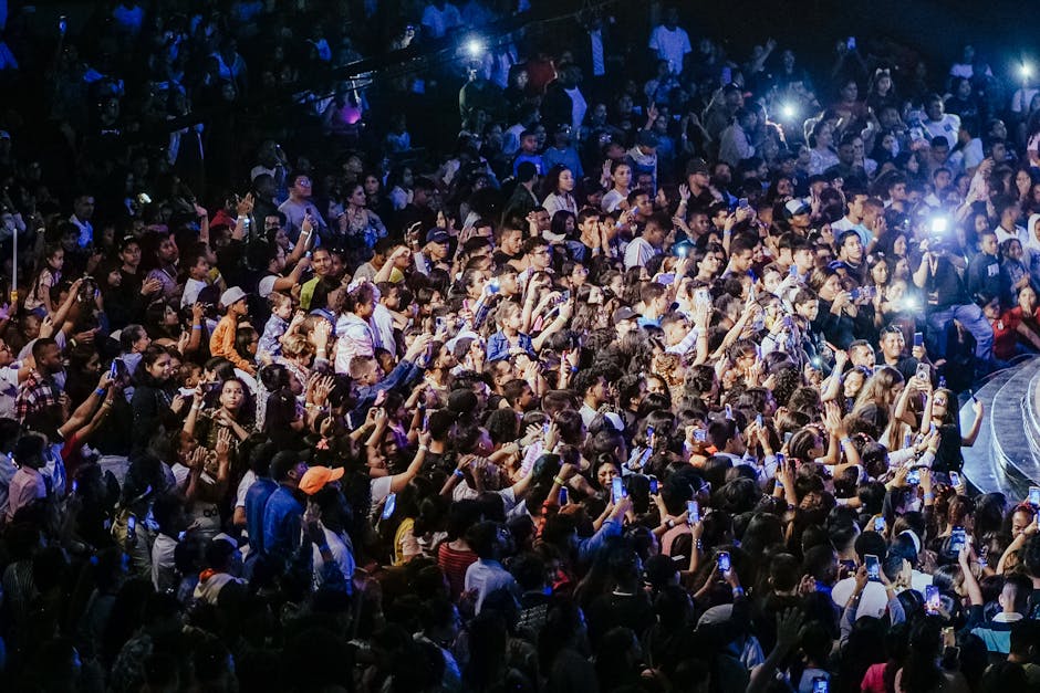 K-POPコンサートの観客席